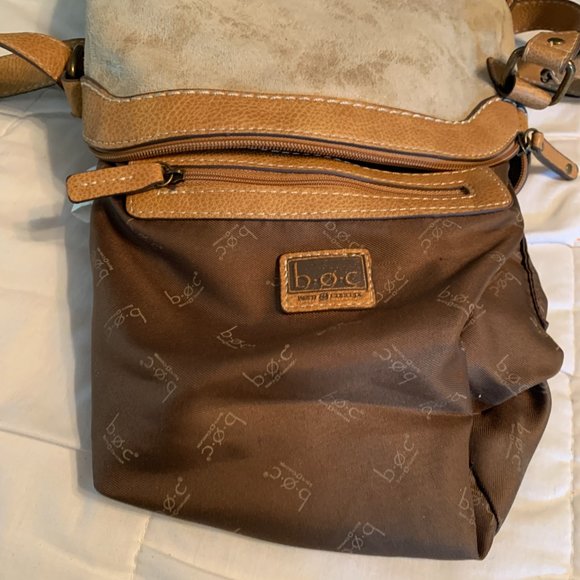PURSE - BOC Crossbody Shoulder Handbag Purse brown tan Born Concept & Power Bank - Picture 10 of 16